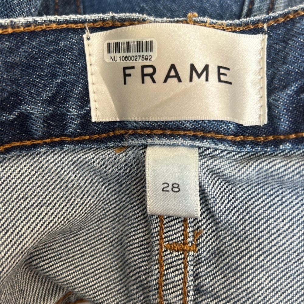 Frame Denim Womens Le Low Blindspot Raw Fray Wide Leg Jean, Blue size 28 EUC - Picture 4 of 7